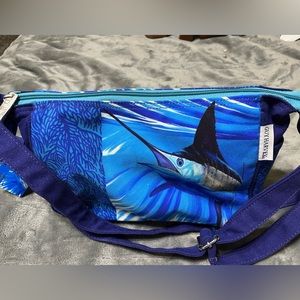 Guy Harvey sailfish crossbody nylon bag